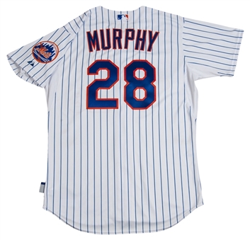 2015 Daniel Murphy Photo Matched Game Used New York Mets Home Pinstripe Jersey Vs Washington Nationals on 10/4/15 (MLB Authenticated)